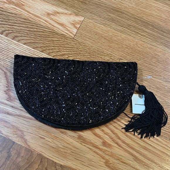 Anthropologie Half-Moon Sequin Clutch Bag NWT - Picture 2 of 9